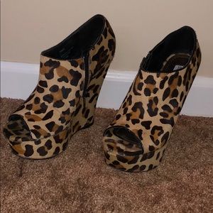 Leopard Wedges